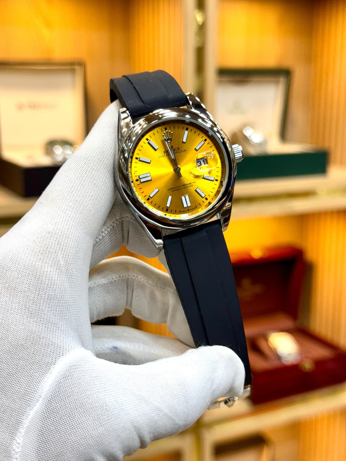 Rolex Yellow || Silver Edition